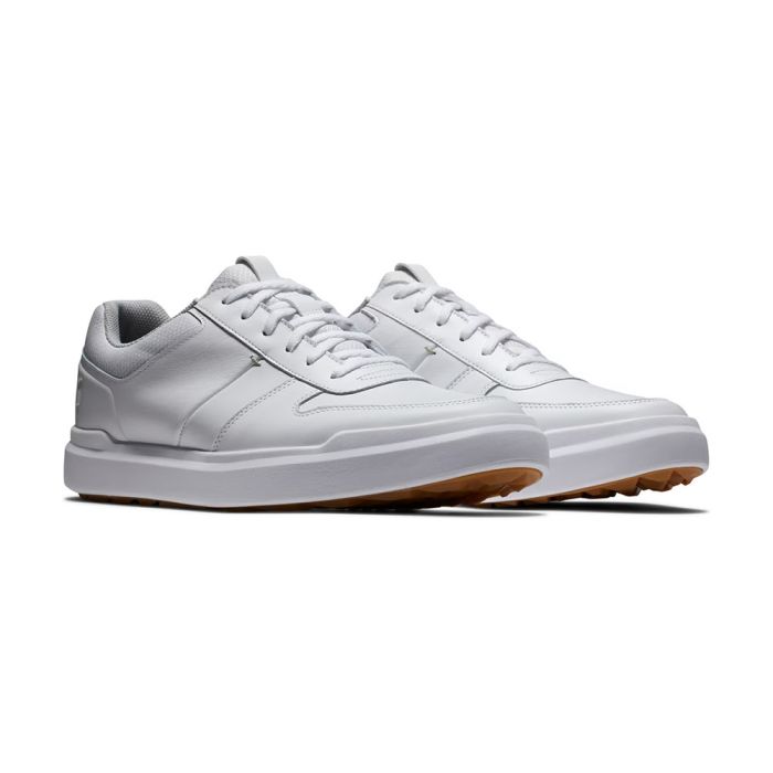 FootJoy Men’s Contour Casual XW Spikeless Golf Shoes - White/White/Gray