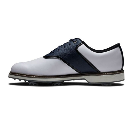 FootJoy Men's Originals WD Spiked Golf Shoes - White/Navy