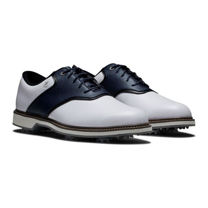 FootJoy Men's Originals WD Spiked Golf Shoes - White/Navy
