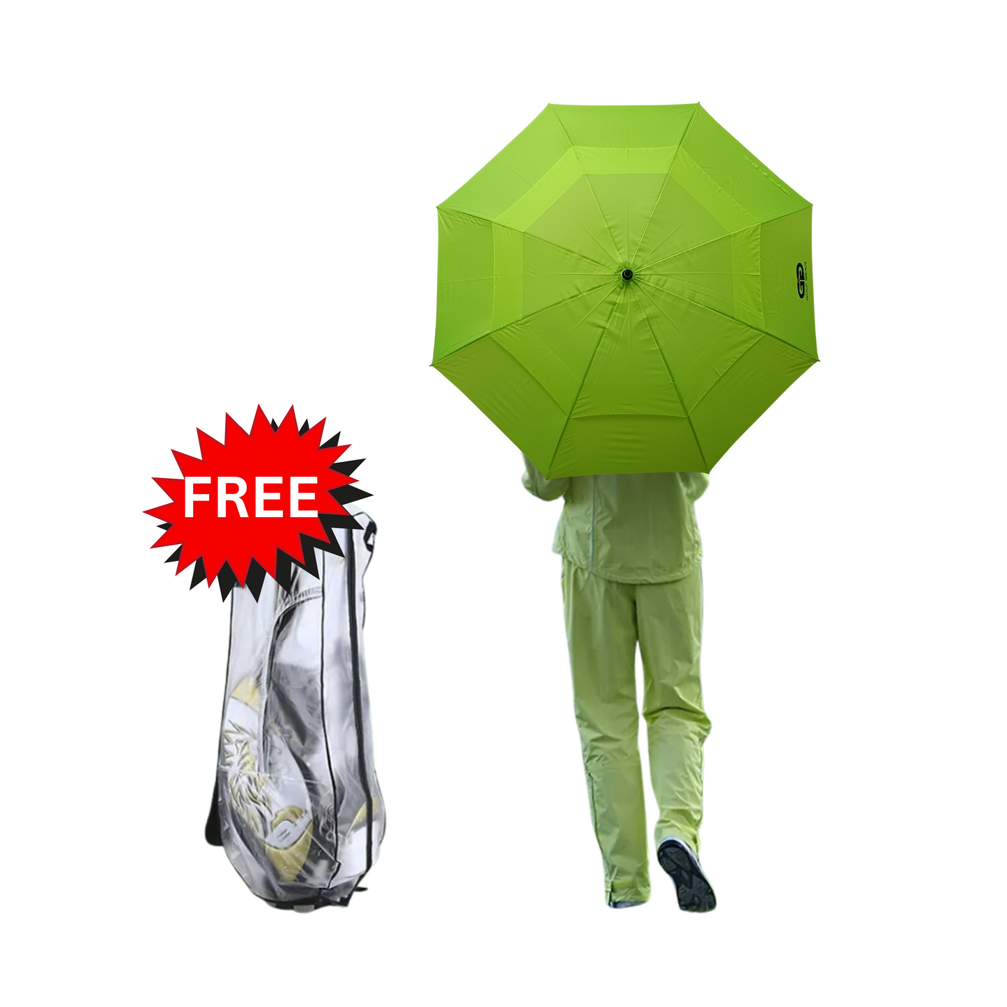 Golf Gear Umbrella-Free Golf Bag Rain Cover