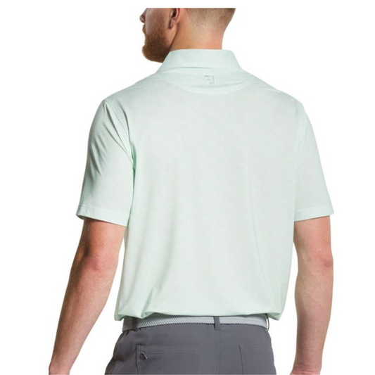 FootJoy Men's Speckle Print Lisle Polo - Pistachio/White