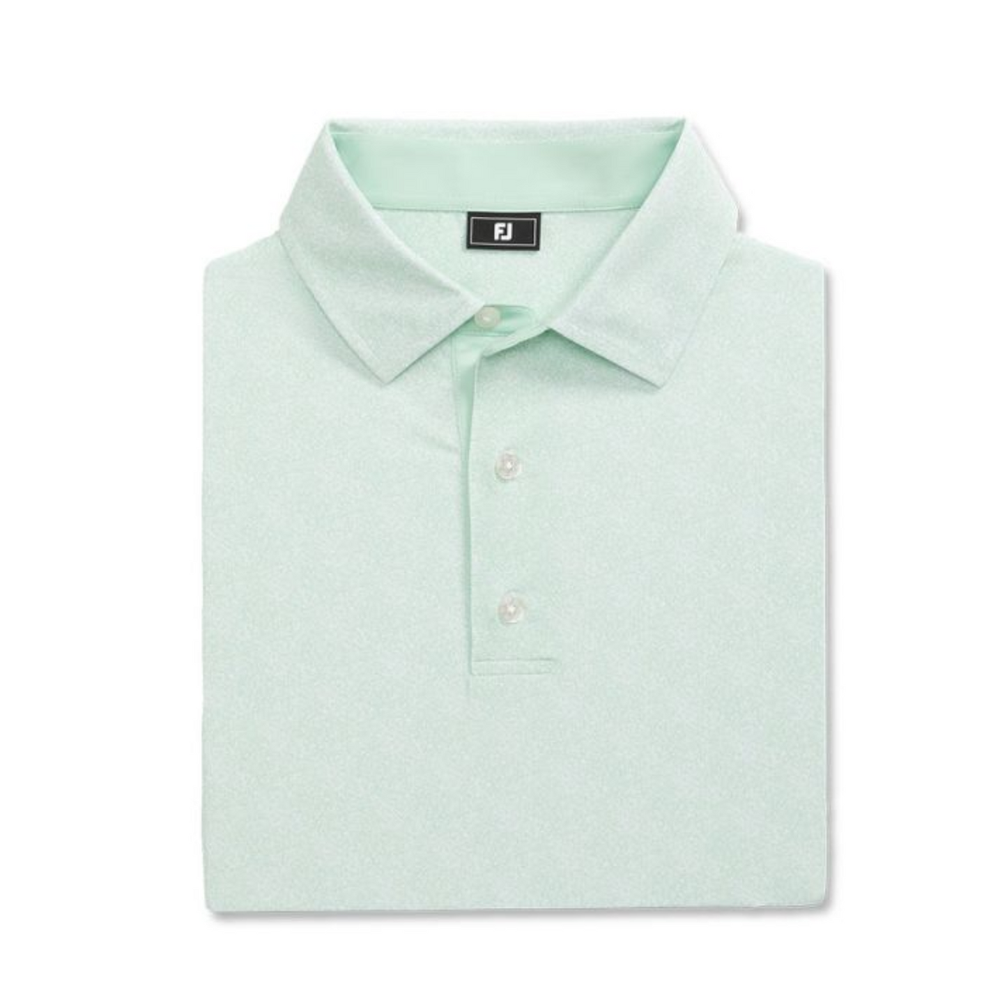 FootJoy Men's Speckle Print Lisle Polo - Pistachio/White