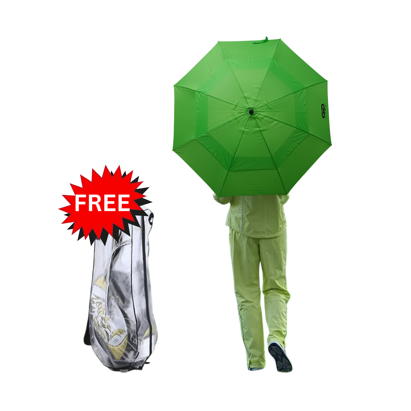 Golf Gear Umbrella-Free Golf Bag Rain Cover