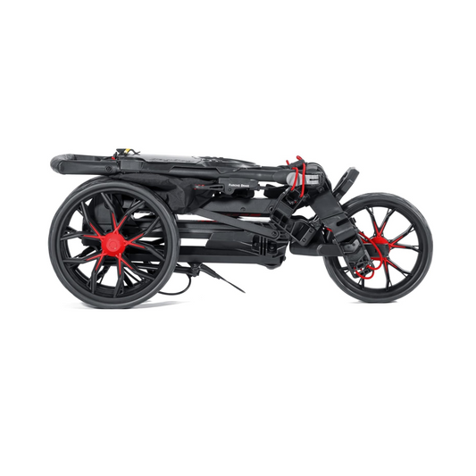 Bag Boy SLIM FOLD Three Wheel Golf Trolley - Navy and red