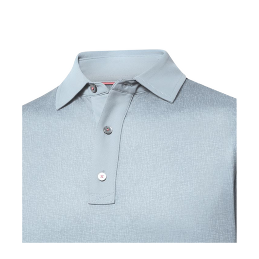 FootJoy Men's Tonal Texture Print Pique Polo - Skyway