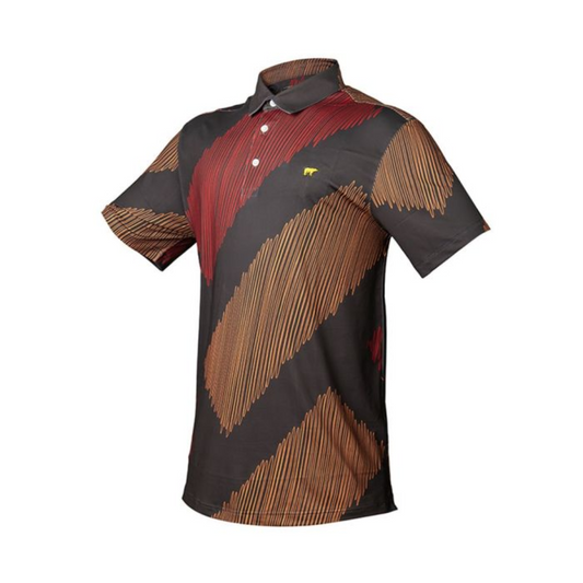 Jack Nicklaus Men's Blocks Golf Polo - Dark Chocolate