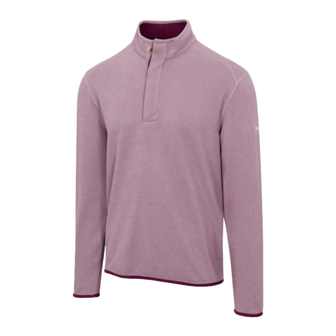 Men's Cozy Fleece Button Mock Golf Pullover
