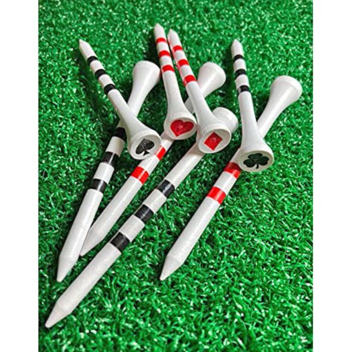 Pride Sports Play Card Wooden Golf Tees – 45 Pack