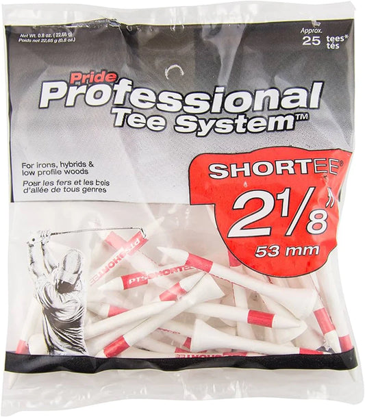 Pride Professional Tee System (PTS) Wooden Golf Tees – 25 Pack