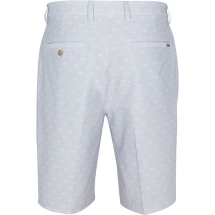 Greg Norman Men's ML75 Hybrid Shark Print Golf Shorts - Shark Grey