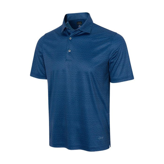 Greg Norman Men's Microlux Fin Stripe Golf Polo T-Shirt