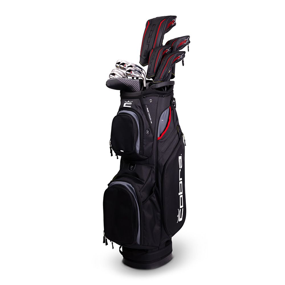 Cobra Men's Air-X2 Steel Golf Set - Left Hand - Regular Flex - 11 Clubs + Bag