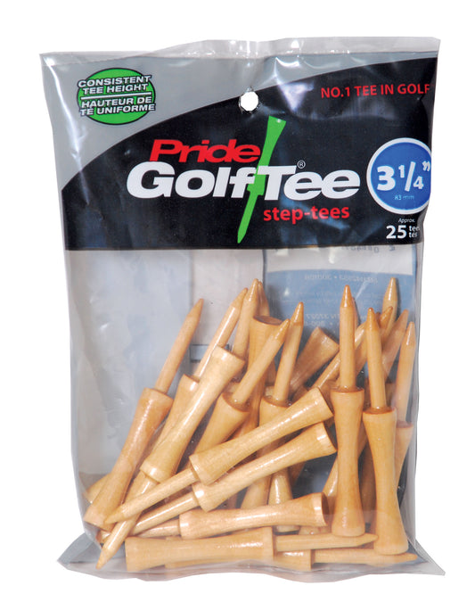 pride golf tees step tees (pack of 25)