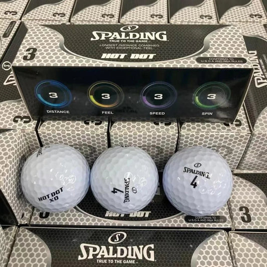 Spalding HOT DOT Golf Balls (Pack of 12)-White