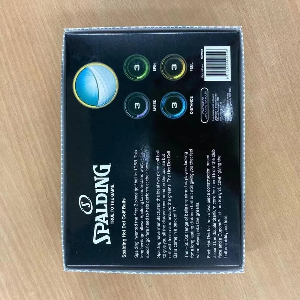 Spalding HOT DOT Golf Balls (Pack of 12)-White