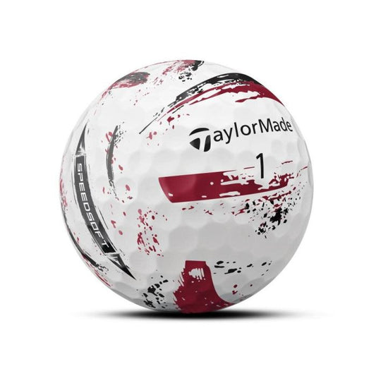Taylormade SpeedSoft Ink Golf Balls - Red Ink