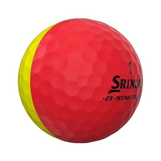 Srixon Q-Star Tour Divide Golf Balls - Yellow/Red