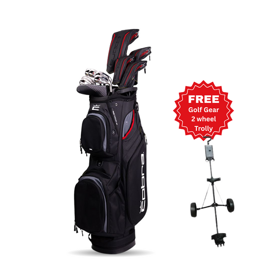 Cobra Men's Air-X2 Steel Golf Set - Left Hand - Regular Flex - 11 Clubs + Bag