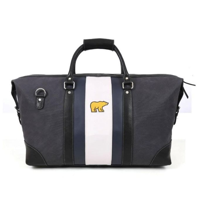 Jack Nicklaus Canvas Striped Leather Duffel Bag