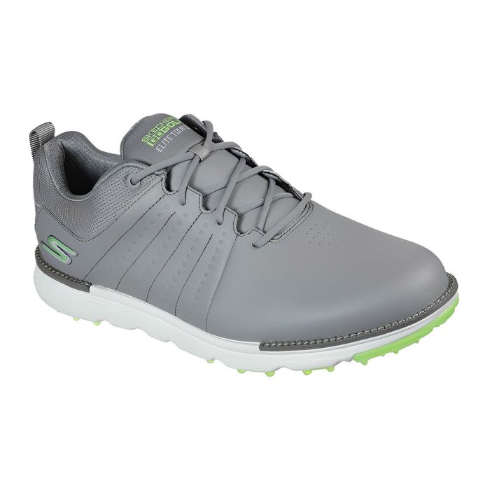 Skechers Men's Elite Tour SL MD Spikeless Golf Shoes - Grey/Lime