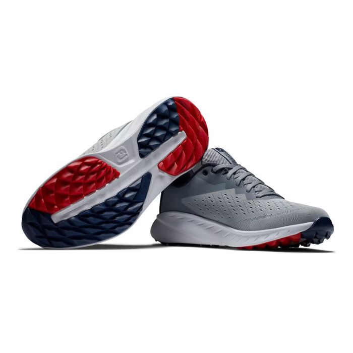 FootJoy Men’s Flex XP WD Spikeless Golf Shoes - Grey/Red