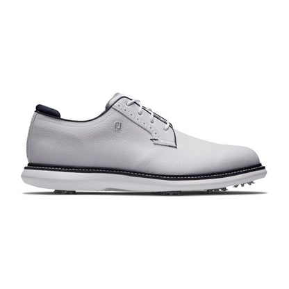 FootJoy Men’s Traditions Blucher WD Spiked Golf Shoes - White/Navy