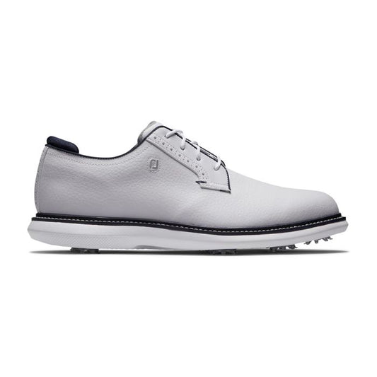 FootJoy Men’s Traditions Blucher WD Spiked Golf Shoes - White/Navy