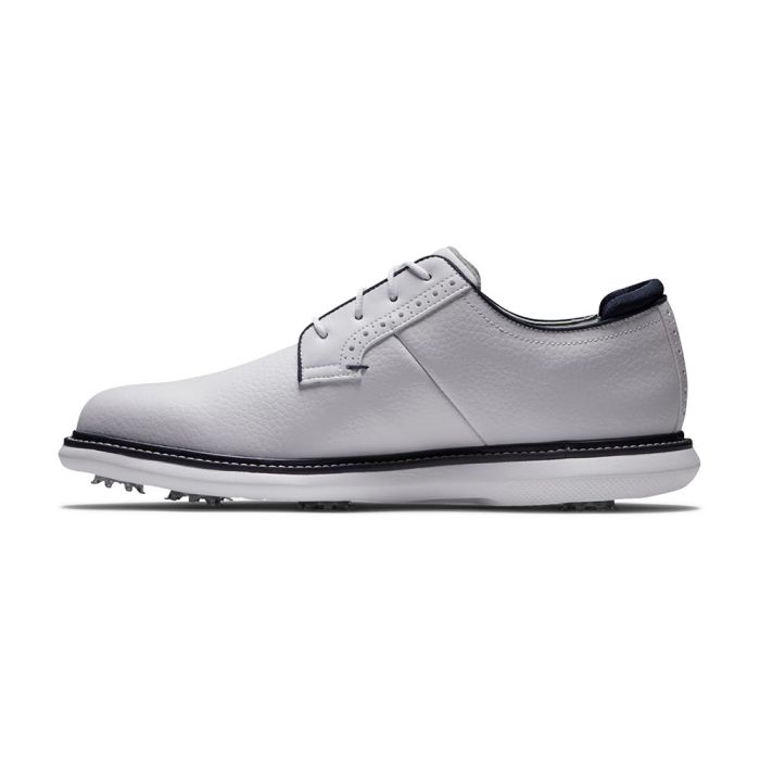 FootJoy Men’s Traditions Blucher WD Spiked Golf Shoes - White/Navy