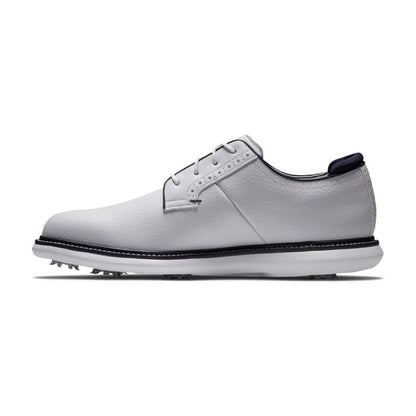 FootJoy Men’s Traditions Blucher WD Spiked Golf Shoes - White/Navy