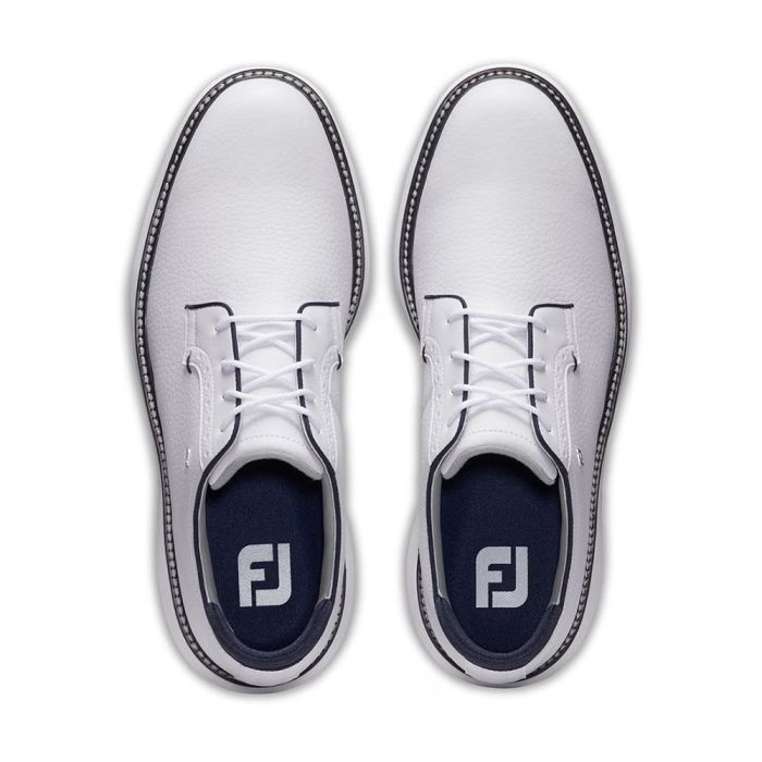 FootJoy Men’s Traditions Blucher WD Spiked Golf Shoes - White/Navy