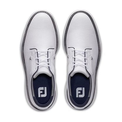FootJoy Men’s Traditions Blucher WD Spiked Golf Shoes - White/Navy