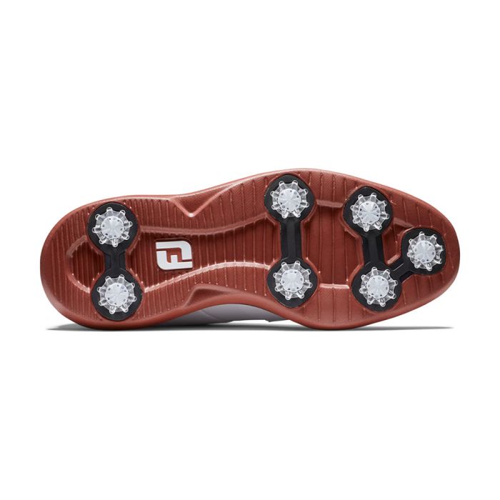 FootJoy Men’s Traditions Blucher WD Spiked Golf Shoes - White/Brick