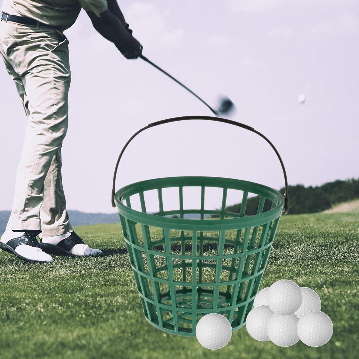 Solid Golf Ball Basket (Holds 50 Balls)