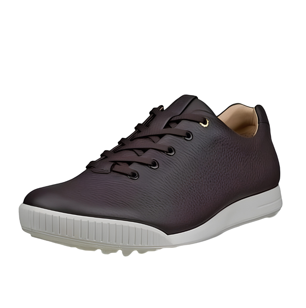 ECCO Men Leather Lace-Ups Non-Marking Golf Shoes