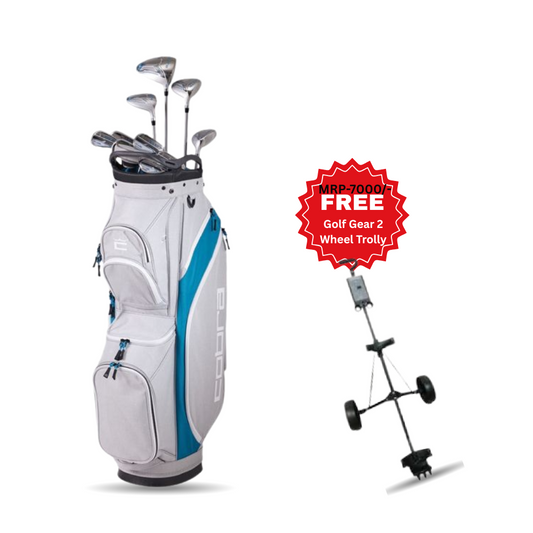 Cobra Women's Fly-XL Graphite Golf Set - Right Hand - Ladies Flex - 10 Clubs + Bag - Silver/Blue