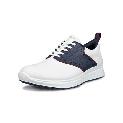  ECCO men's spikeless golf shoes - White/Navy