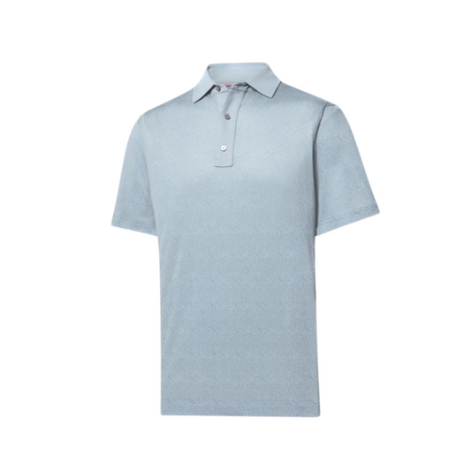 FootJoy Men's Tonal Texture Print Pique Polo - Skyway