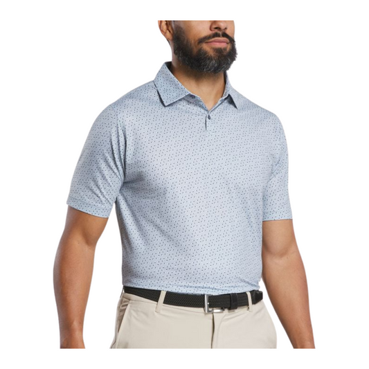 FootJoy Men’s Bounce Print Lisle Polo – Blue