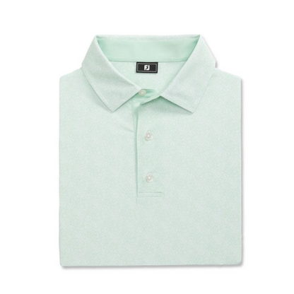 FootJoy Men's Speckle Print Lisle Polo - Pistachio/White