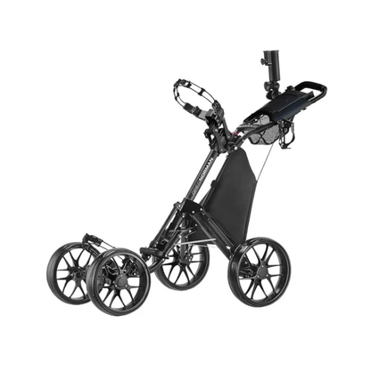 Greg Norman ONE Pro One-Click Folding 4-Wheel Golf Push Trolley – Lightweight Golf Cart with Compact Folding Design