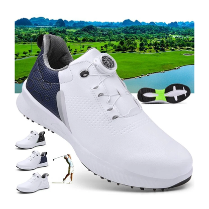 KONJACLY Golf Shoes Men's Swivel Buckle Golfers Comfortable Shoes