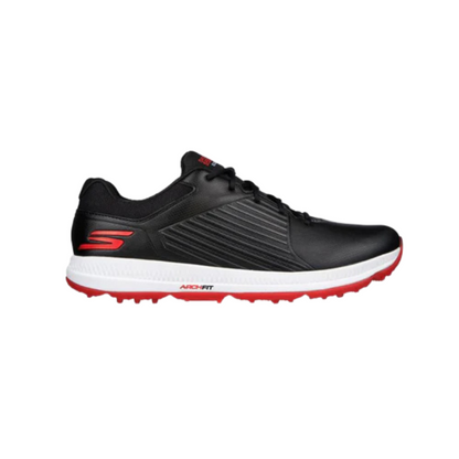 SKECHERS Men's Elite 5 GF MD Spikeless Golf Shoes - Black/Red