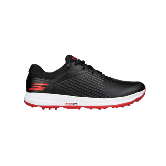 SKECHERS Men's Elite 5 GF MD Spikeless Golf Shoes - Black/Red