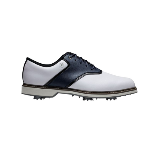 FootJoy Men's Originals WD Spiked Golf Shoes - White/Navy
