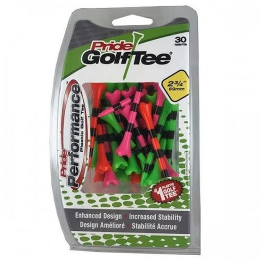 Pride Performance Striped Golf Tees 69 mm (Count 30)