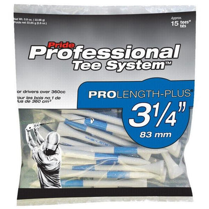 PRIDE PROFESSIONAL PRO LENGHT PLUS TEE SYSTEM (PACK OF 15)