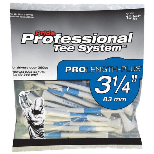 PRIDE PROFESSIONAL PRO LENGHT PLUS TEE SYSTEM (PACK OF 15)