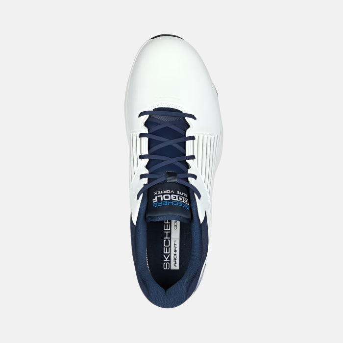 Skechers Men’s Arch Fit Elite Vortex MD Spiked Golf Shoes - WHITE/ NAVY