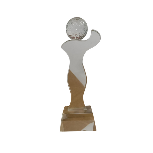 Elegant Crystal Golf Trophy