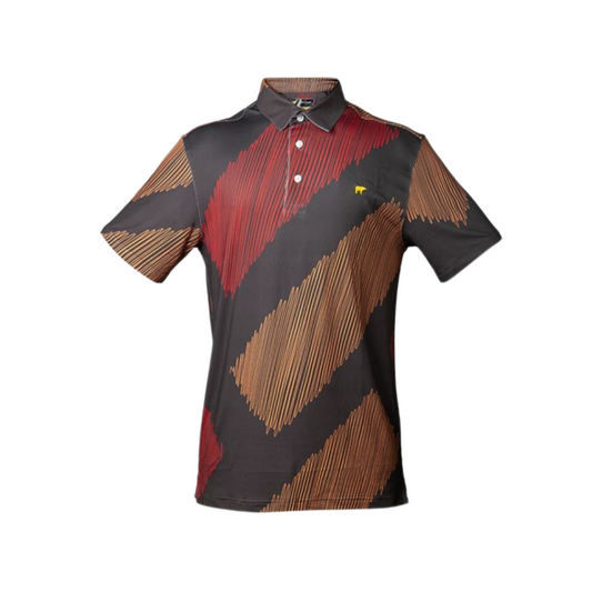 Jack Nicklaus Men's Blocks Golf Polo - Dark Chocolate